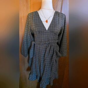Free People Fargo Printed Wrap Dress Size 4